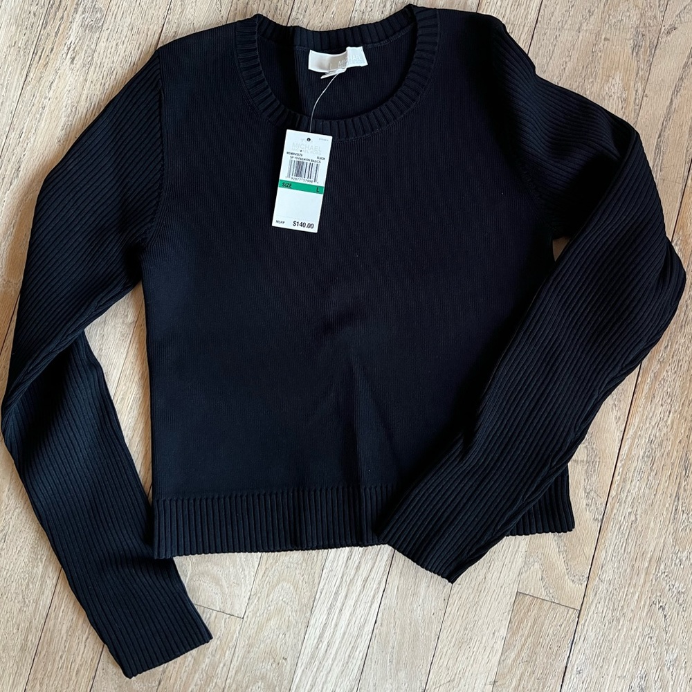 Pristine Short/cropped Michael Michael Kors Black Sweater - Picture 1 of 4